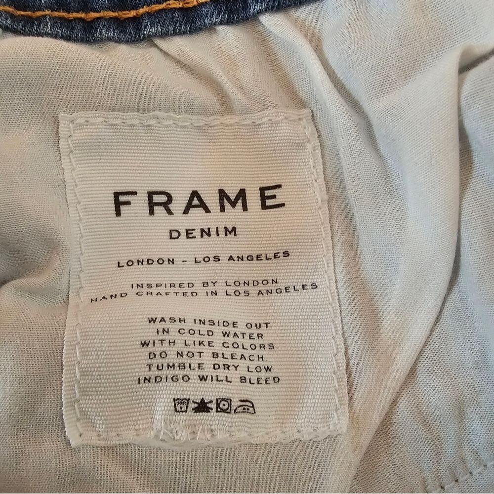 Frame Jeans Size 31 (Size 8) Denim Women's Skinny Denim- Dark Blue - Picture 8 of 8